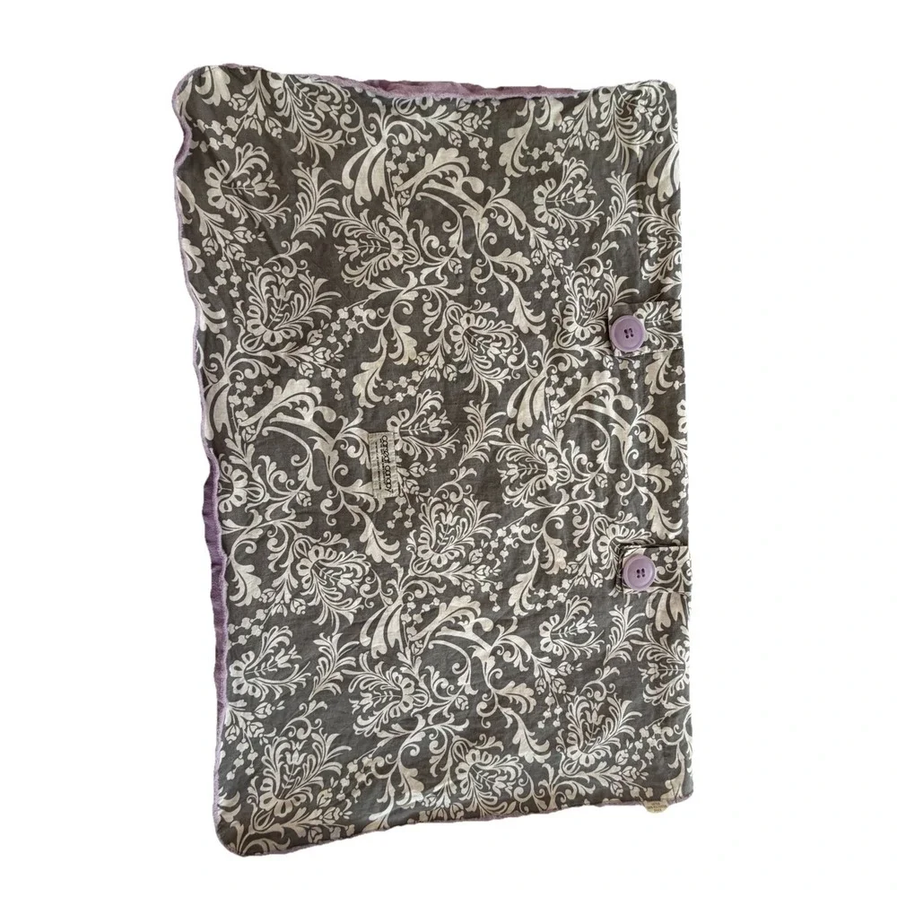 Carseat Canopy Carseat Cover for BABY Lavender Purple Grey Floral SUPER SOFT